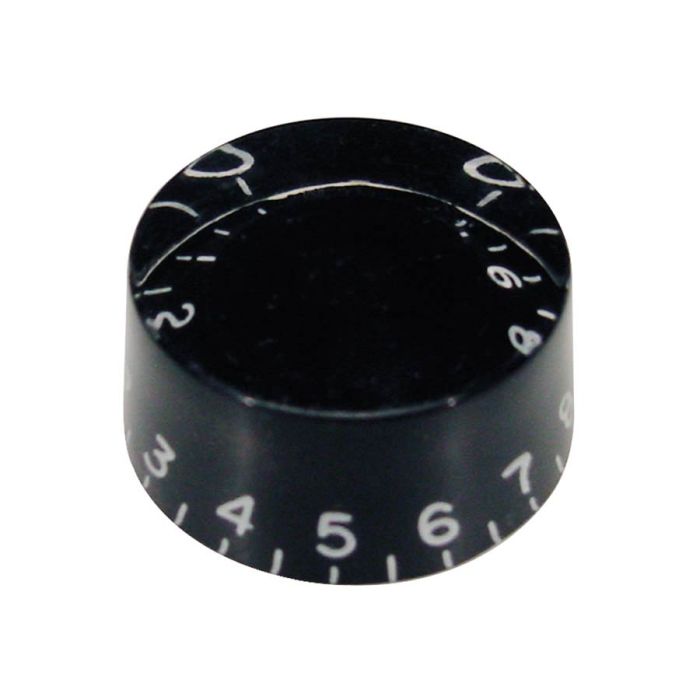 Boston speed knob (hatbox), transparent black