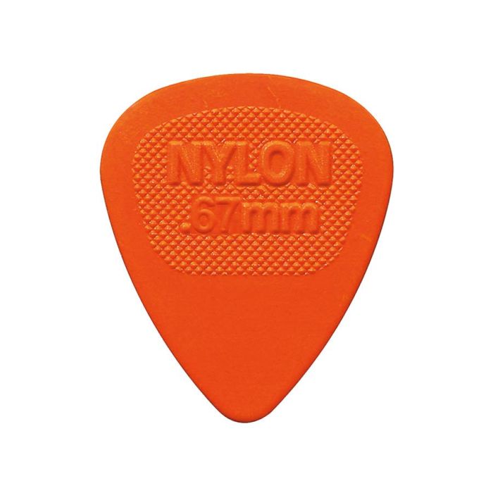 Dunlop Nylon Midi 0.67 mm. plectra, nylon, oranje, 72-pack