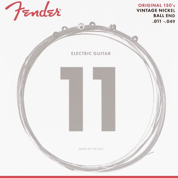 Fender Original 150s snarenset elektrisch, pure nickel, medium: 011-014-018-025-038-048