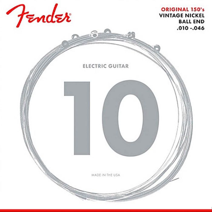 Fender Original 150s snarenset elektrisch, pure nickel, regular: 010-013-017-026-036-046