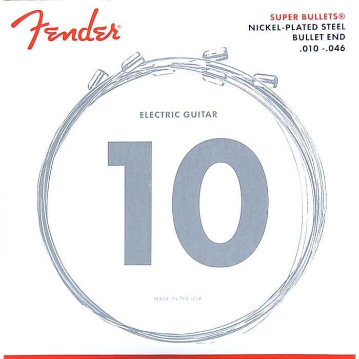 Fender Super Bullets snarenset elektrisch, nickel roundwound, regular: 010-013-017-026-036-046