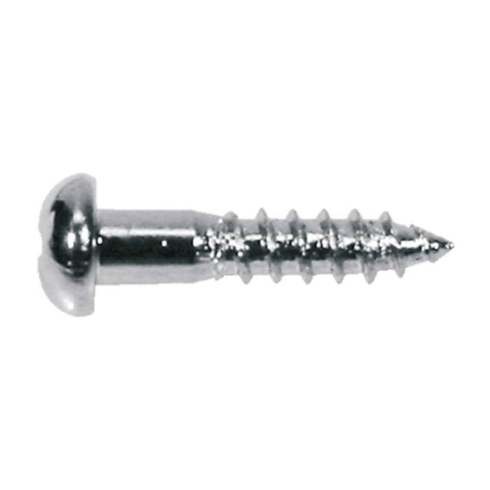 Boston screw, 2,1x10mm, 12pcs, dome head, chrome