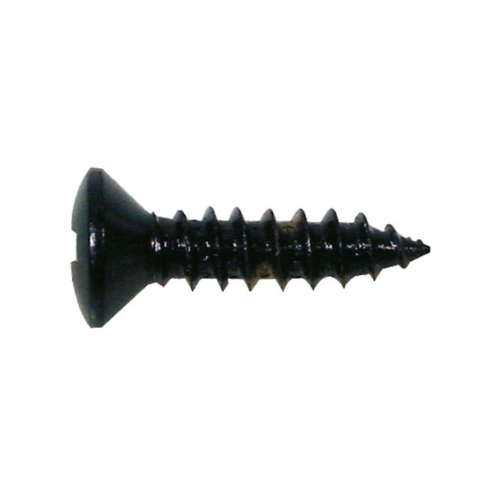 Boston screw, 3x12mm, 12pcs, oval countersunk, tapping, for pickguard, black