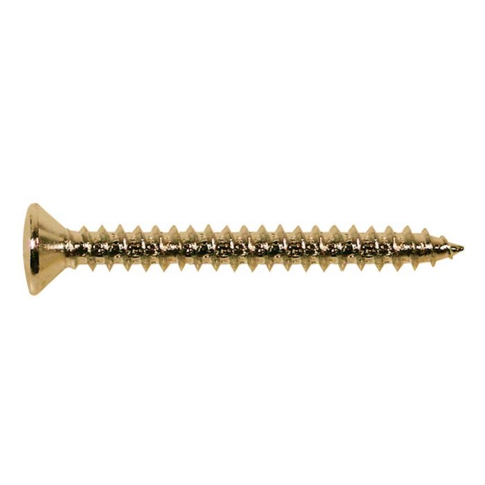 Boston screw, 4x45mm, 12pcs, oval countersunk, tapping, for neck mount, gold