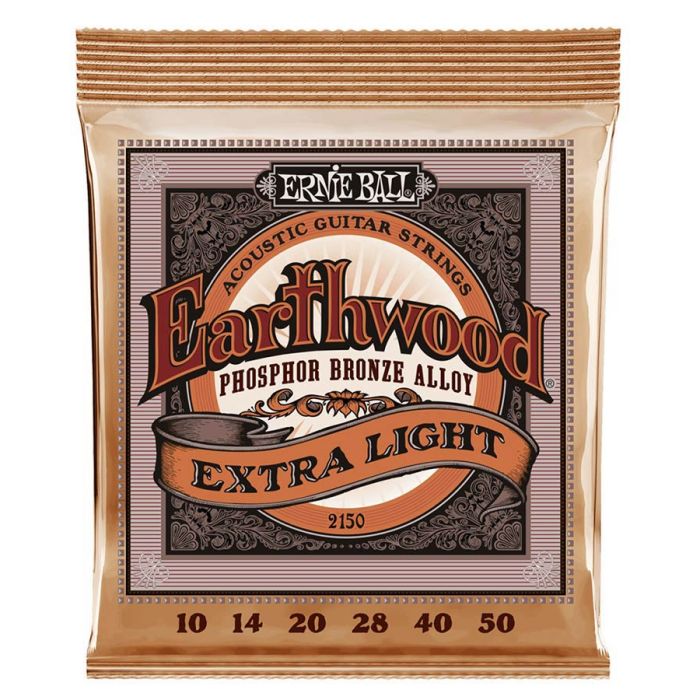 Ernie Ball Earthwood snarenset akoestisch, phosphor bronze, extra slinky, 010-014-020-028-040-050