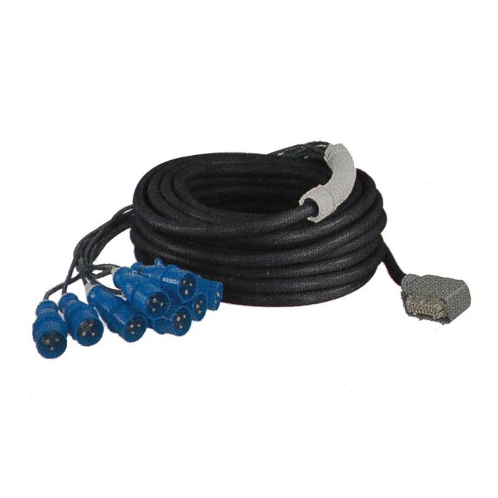 Proel licht kabel, zwart, 1 mtr, 19 x 2,5mm, 1 x cn-16-ppv en 8 x sdc-852