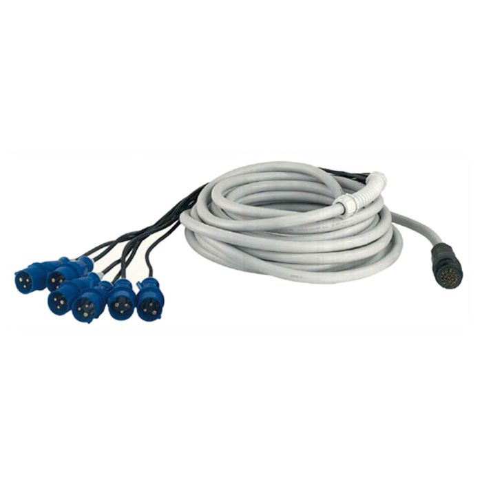 Proel licht kabel, zwart, 1 mtr, 19 x 2,5mm, 1 x sox-19-fv en 6 x sdc-852