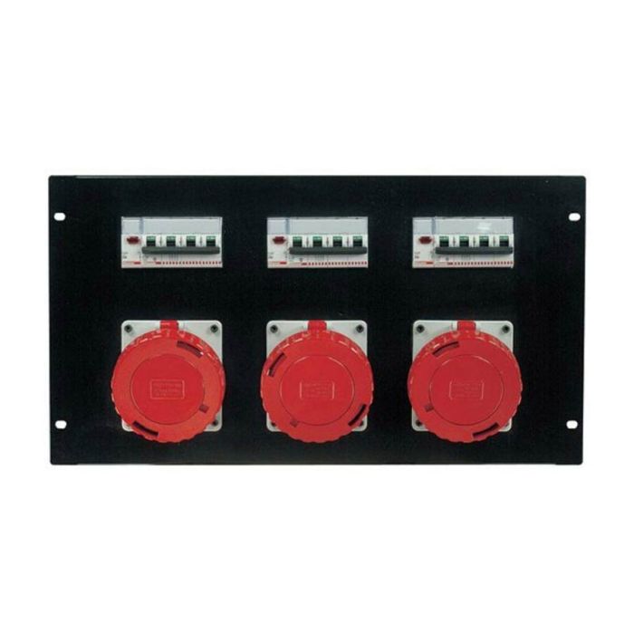 Proel 19 panel assembled, output, 6 one, 3 x sdc-3-pi  en sdc-816(e,l.c.b.), 63a 415v