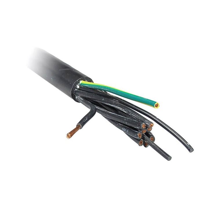 Proel netvoedingkabel, grijs, prijs per meter mpr-1025bk antiflame, 10 x 2,5 mm, diam.16,8mm