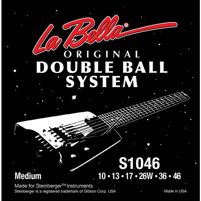 La Bella Double Ball End System snarenset elektrisch, voor Steinberger, double ball end, regular, 010-013-017-026-036-046