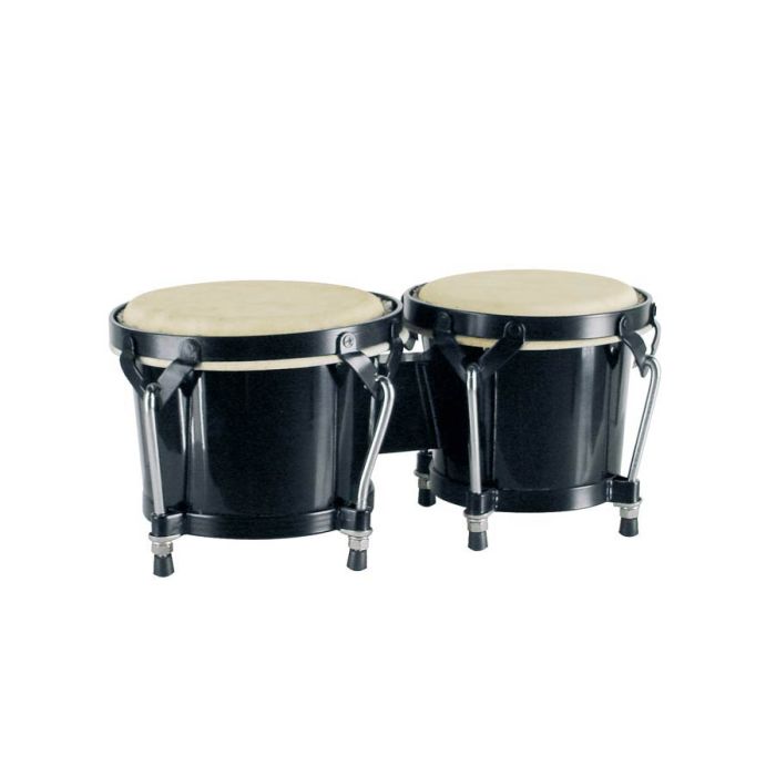 Hayman bongo, hardhout, 7" en,5", zwart, natuurvel, zwarte hardware