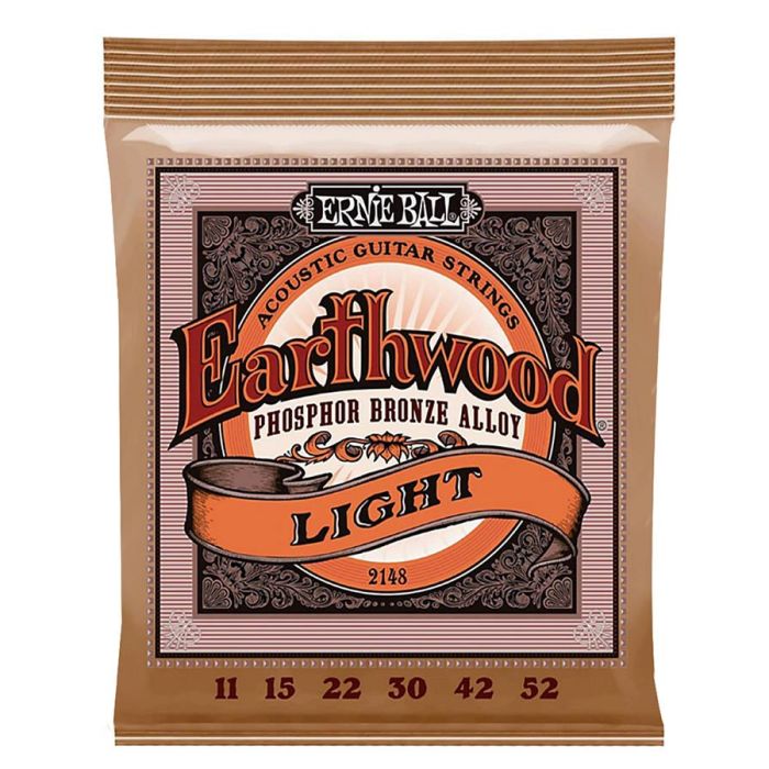 Ernie Ball Earthwood snarenset akoestisch, phosphor bronze, super slinky, 011-015-022-030-042-052