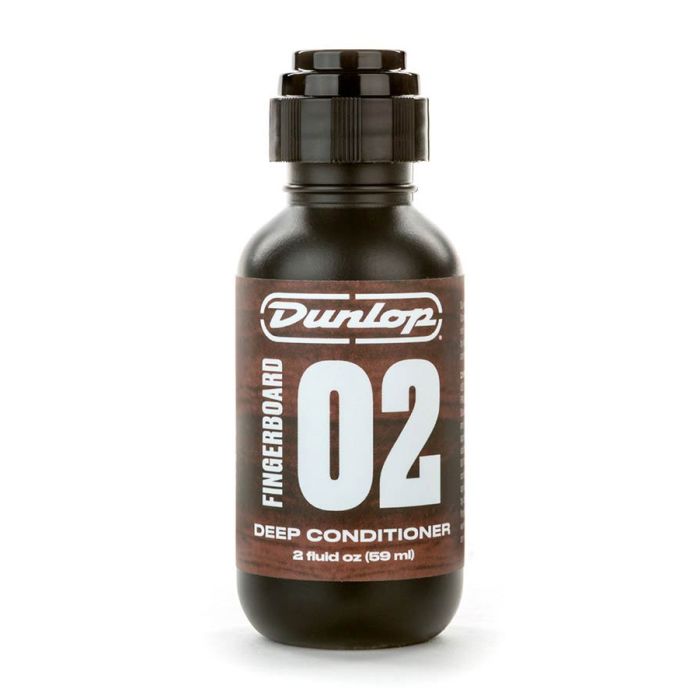 Dunlop "02" Deep Conditioner fingerboard polish, 2 oz. bottle with applicator top