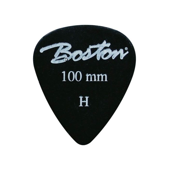 Boston 1.00 mm. plectrums, celluloid, zwart, heavy, standaard druppel model, 24-pack