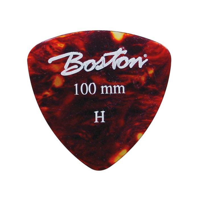 Boston 1.00 mm. plectrums, celluloid, tortoise, heavy, standaard driehoekig model, 24-pack