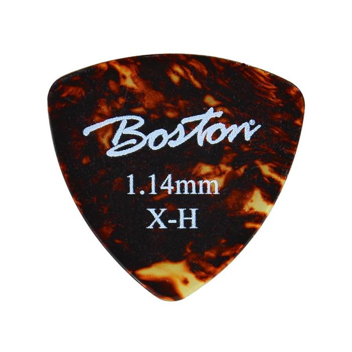 Boston 1.20 mm. plectrums, celluloid, tortoise, extra heavy, standaard driehoekig model, 24-pack