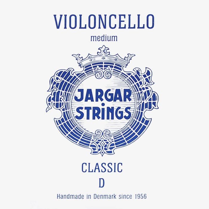 Jargar Classic Blue cellosnaar D-2, medium, blauw, flexi-metal