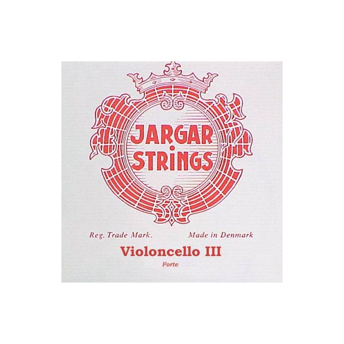 Jargar Classic Red cellosnaar G-3, hard, rood, flexi-metal