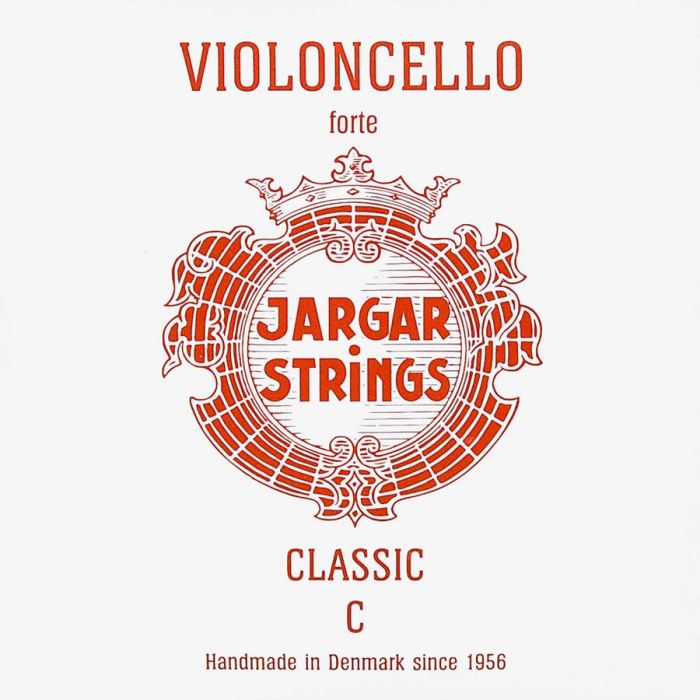 Jargar Classic Red cellosnaar C-4, hard, rood, flexi-metal