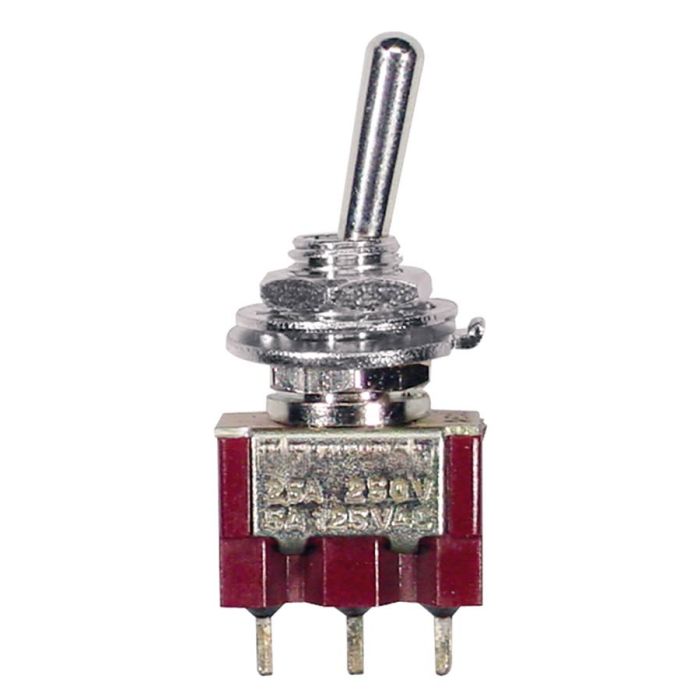 Boston mini toggle switch 2-way, on-on, 2-pole, nickel