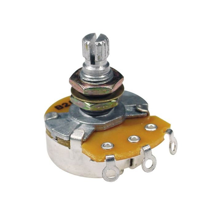 Ultra 500K audio (volume) potentiometers, 6 pcs, 10mm. bushing, M8x0,75 thread, made in Korea