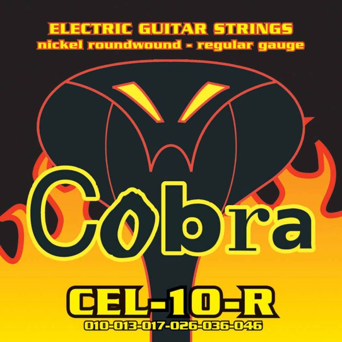 Cobra snarenset elektrische gitaar, nickel roundwound, regular: .010-.013-.017-.026-.036-.046