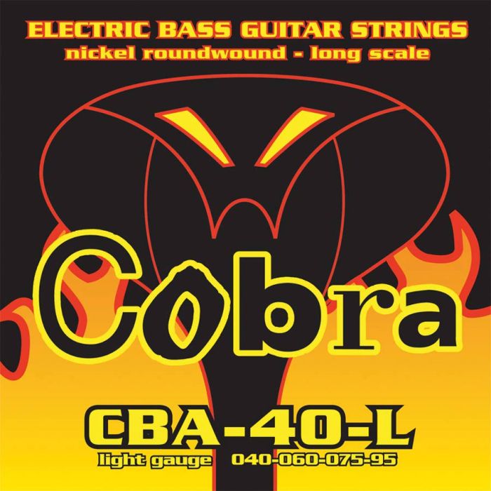 Cobra snarenset basgitaar, nickelplated, longscale, light: .040-.060-.075-.095