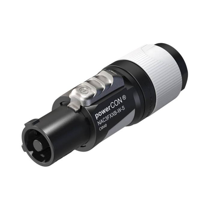 Neutrik Speakon voeding connector female, 20 ampere, 3-polig, grijs (power out)