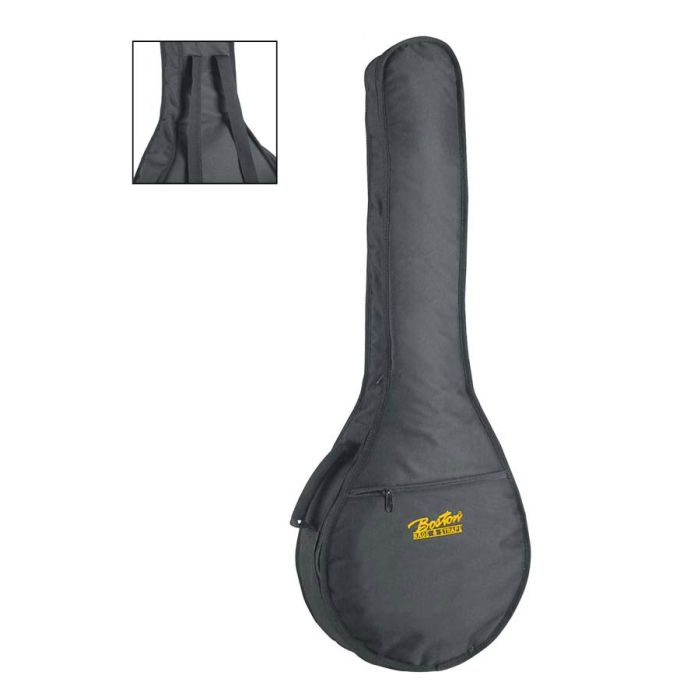 Boston gigbag voor tenorbanjo of gitaarbanjo, hoogte: 100 cm., 10 mm. gevoerd nylon, zwart