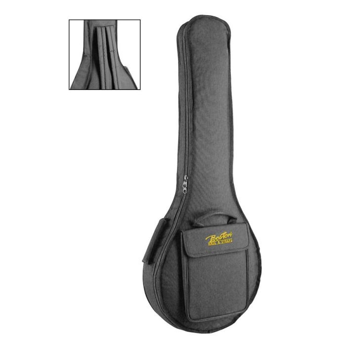 Boston gigbag voor tenorbanjo of gitaarbanjo, hoogte: 100 cm., 21 mm. gevoerd nylon, zwart