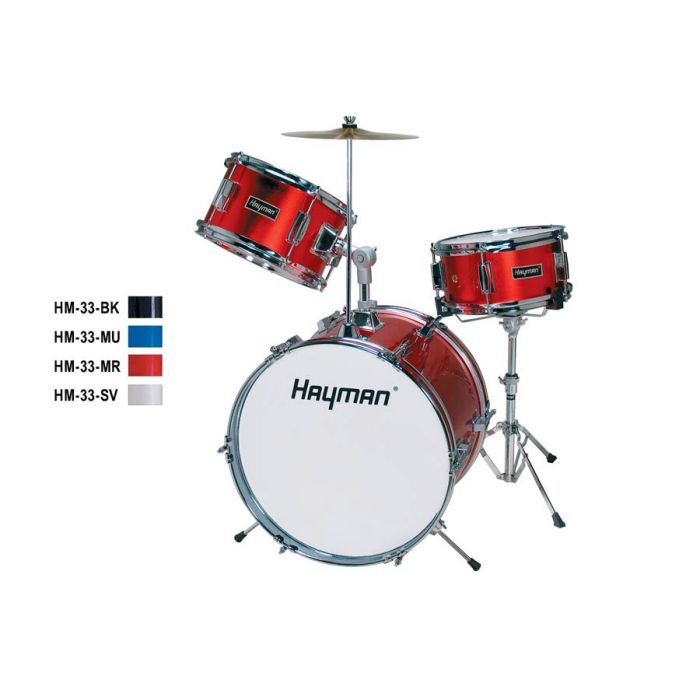 Hayman Junior Series 3-delig drumstel, zwart