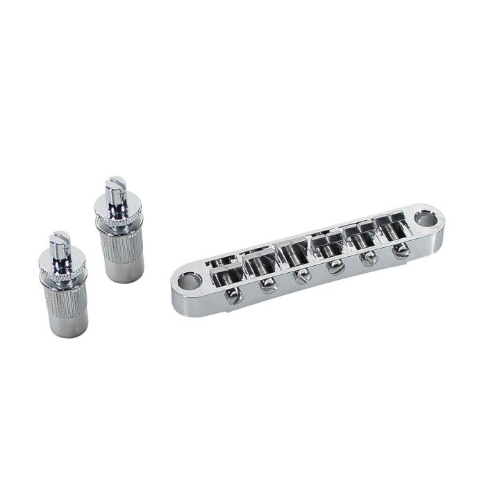 Boston brug voor e-gitaar, "tune'o matic", stud spacing 74,0mm, 12" radius, chroom