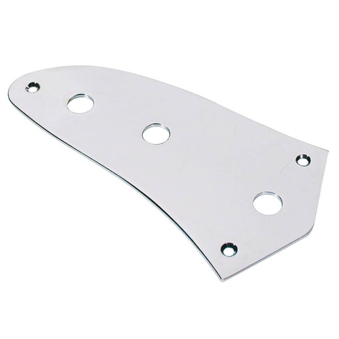 Boston control plate, chrome, pots and output jack, jag-model, 9,5mm holes for inch pots