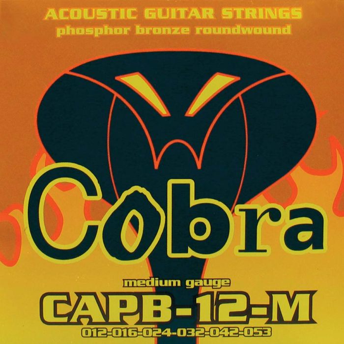 Cobra snarenset akoestische gitaar, phosphor bronze wound, medium: .012-.016-.024-.032-.042-.053