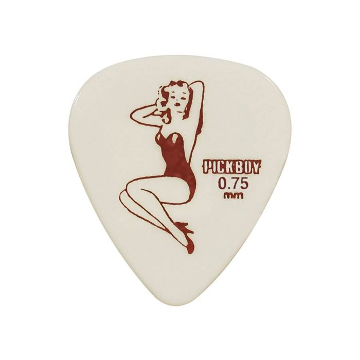 Pickboy Celltex 0.75 mm. plectra met "queen"-design, 50-pack