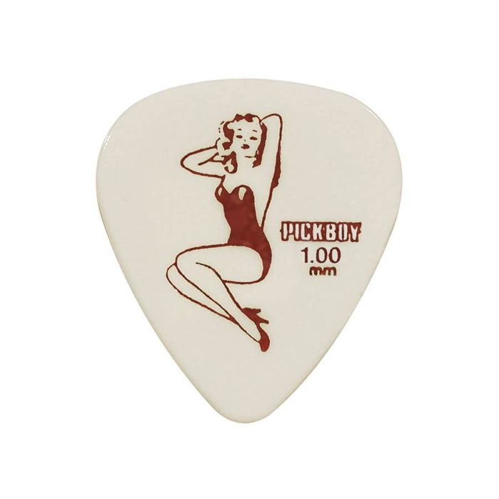 Pickboy Celltex 1.00 mm. plectra met "queen"-design, 50-pack