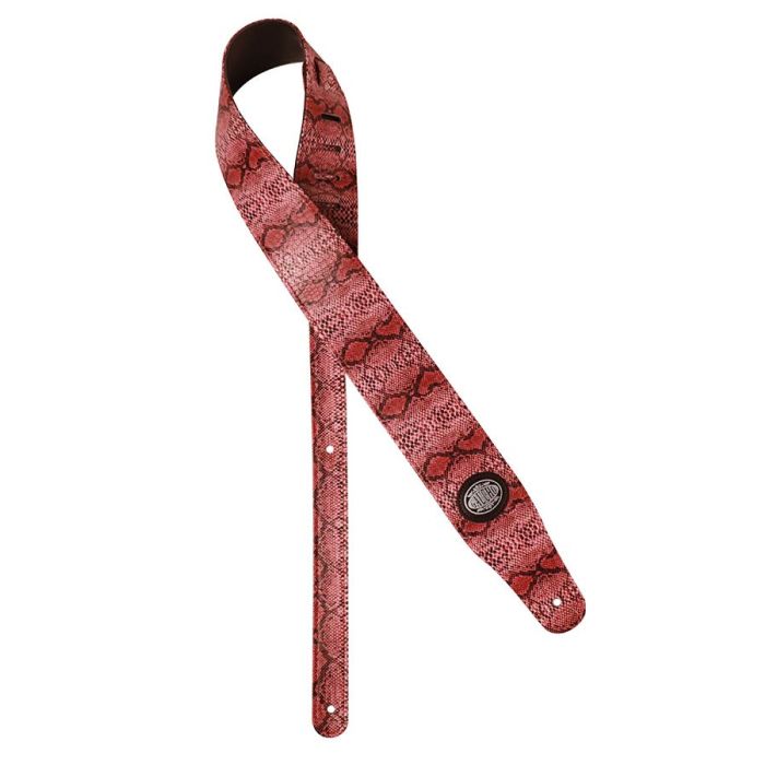 Gaucho Cobra Series gitaarriem, roze snakeskin