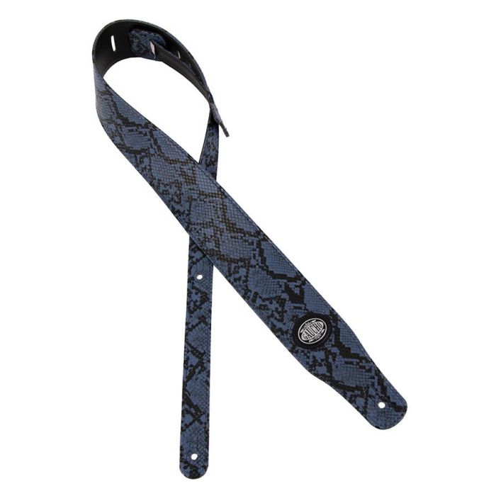 Gaucho Cobra Series gitaarriem, blauw snakeskin