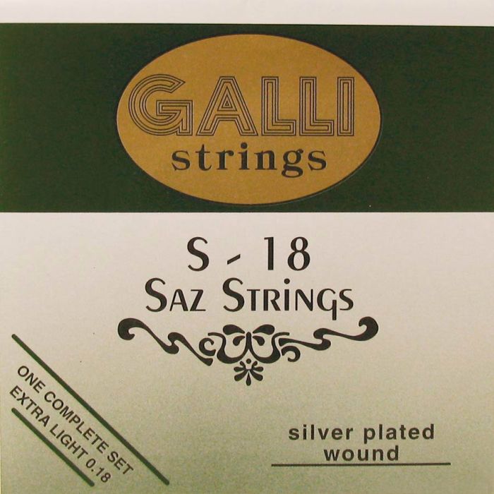 Galli snarenset saz, silverplated extra light 007-009-007-014-022