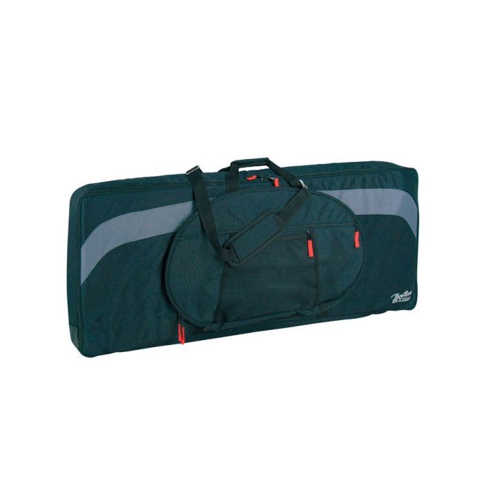 Boston Super Packer gigbag voor keyboard, 25 mm. gevoerd, 980 x 400 x 170 mm., zwart en grijs