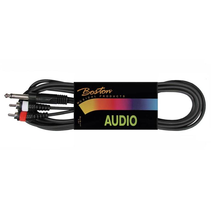 Boston audio kabel, zwart, 1.5 meter, 2x rca - jack mono