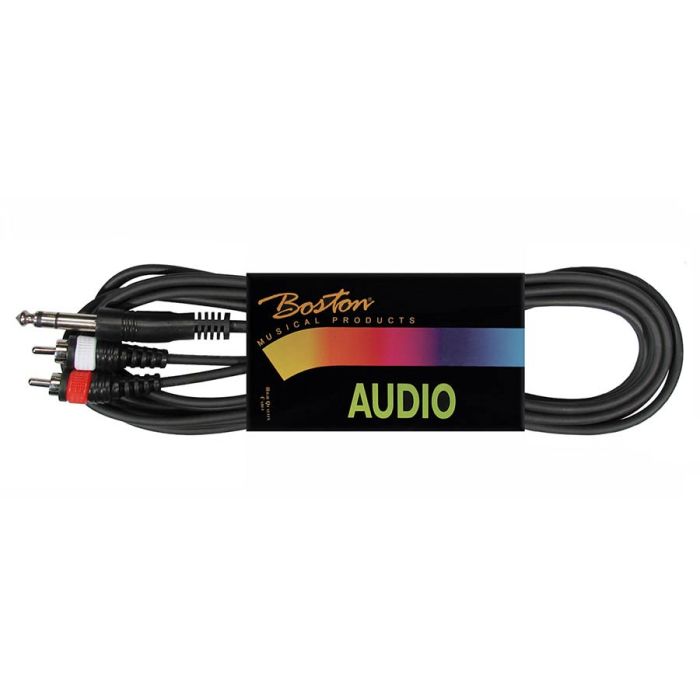 Boston audio kabel, zwart, 1.5 meter, 2x rca - jack stereo