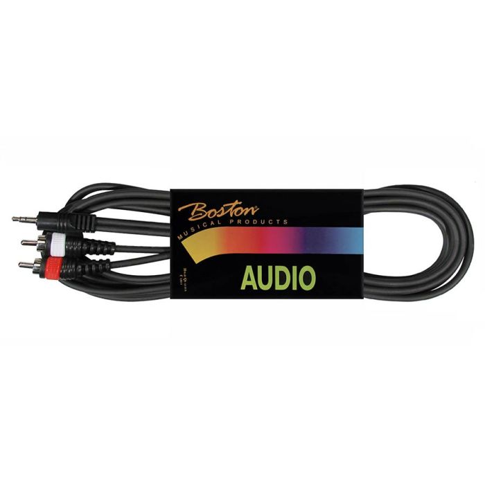 Boston audio kabel, zwart, 6 meter, 2x rca - mini-jack mono