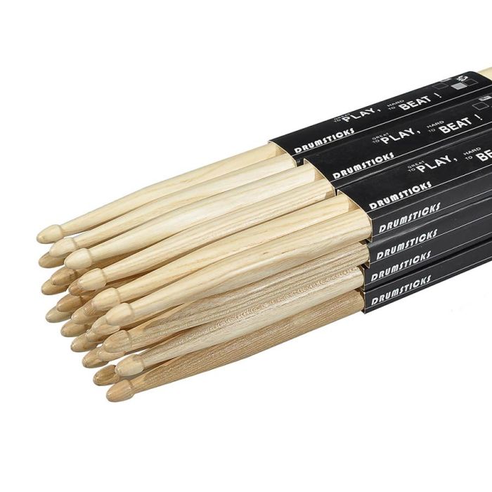 Hayman 5-B drumstokken, hickory, 12 paar, 15,8 x 404 mm