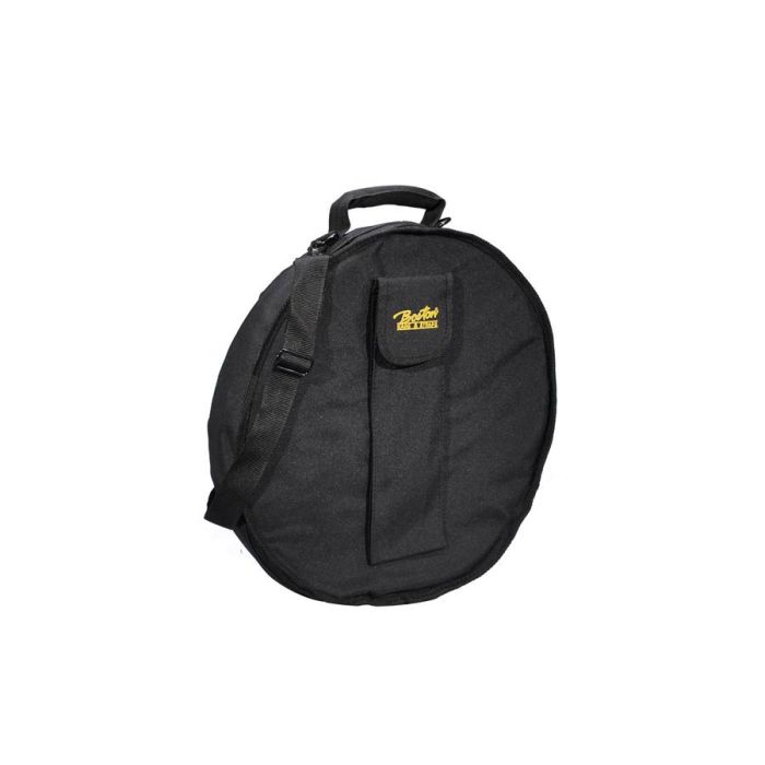 Boston gigbag voor bodhran, 16", zwart cordura, 10 mm gevoerd, met riem en accessoiresvak