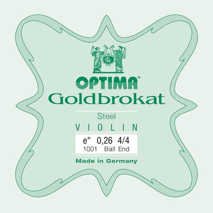 Optima Goldbrokat vioolsnaar E-1 4/4, steel, ball end