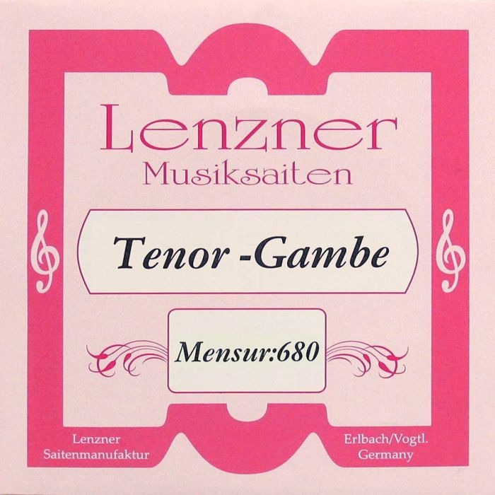 Lenzner G-5-snaar voor tenorgamba, gut-silver, mensuur: 68 cm.