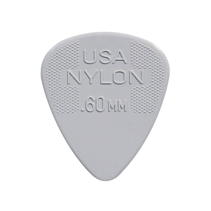 Dunlop Nylon Standard 0.60 mm. plectra, nylon, lichtgrijs, 12-pack