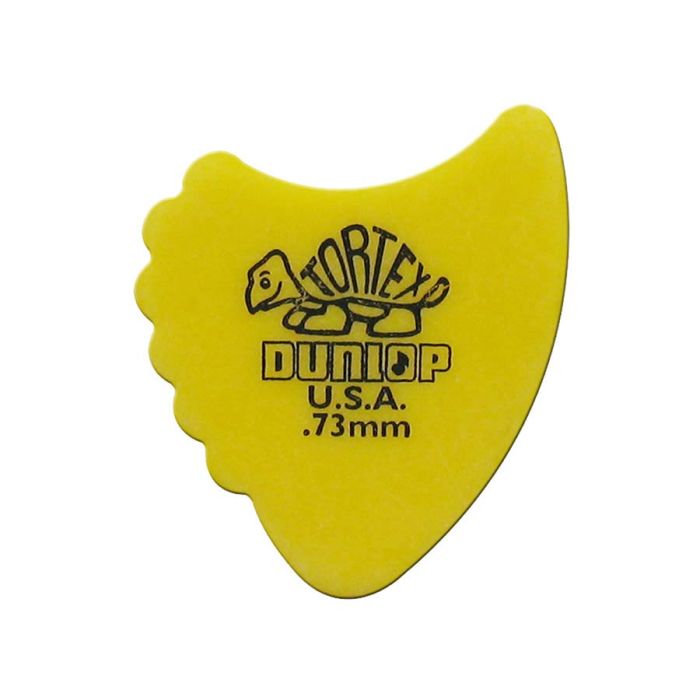 Dunlop Tortex Sharkfin 0.73 mm. plectra, geel, 72-pack