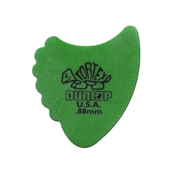 Dunlop Tortex Sharkfin 0.88 mm. plectra, groen, 72-pack